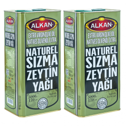 Alkan Naturel  Sızma Zeytinyağı 5 litre 2li Kampanya